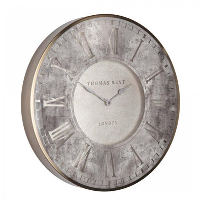 Thomas Kent London. Florentine Star Silvern Wall Clock 21" (53cm) Silver - timeframedclocks