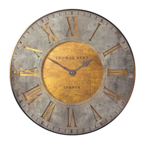 Thomas Kent London. Florentine Star Wall Clock 30" (74cm) Gold. - timeframedclocks