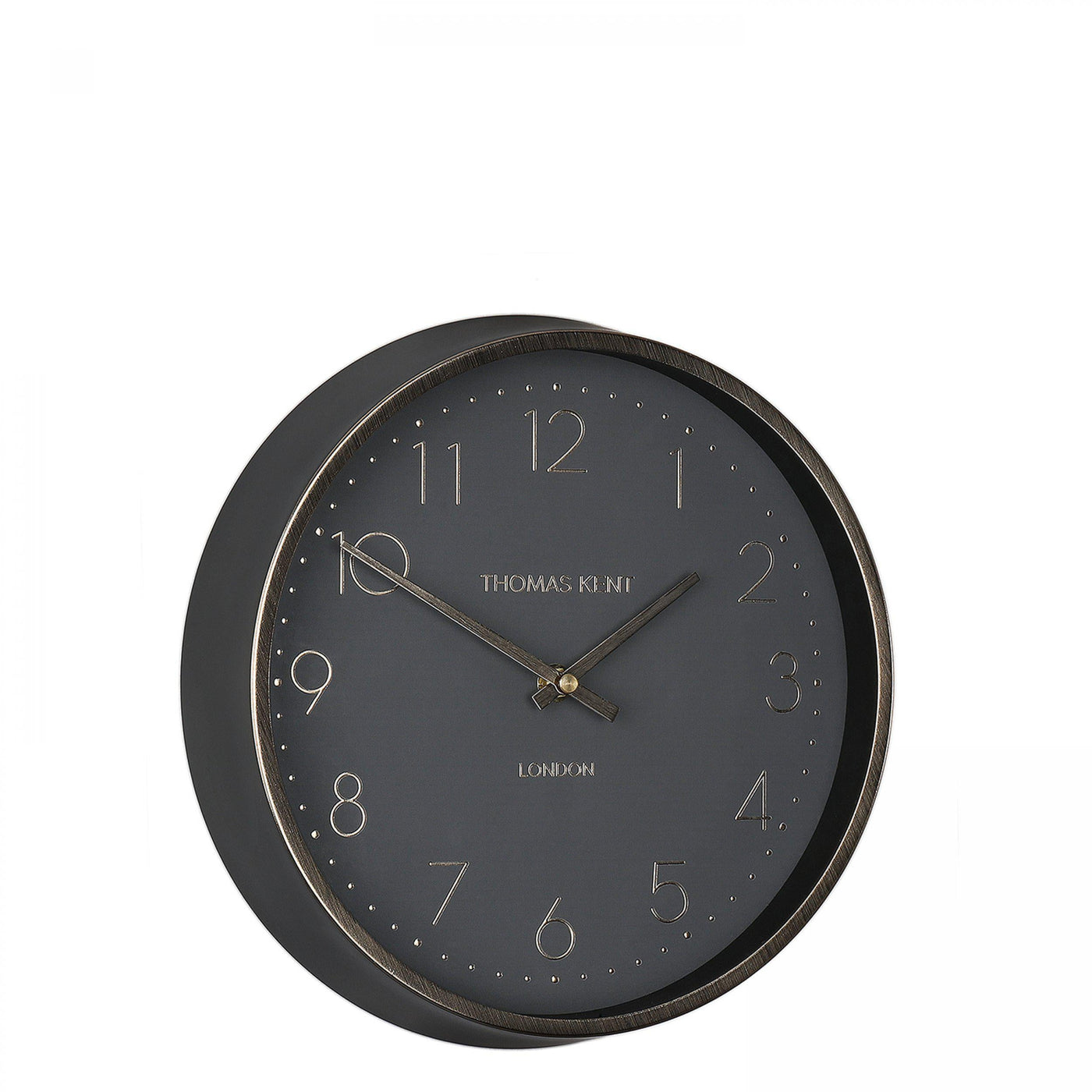 Thomas Kent London. Hampton Wall Clock 10" (26 cm) Black - timeframedclocks