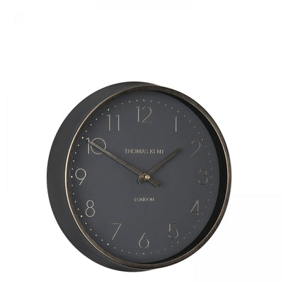 Thomas Kent London. Hampton Wall Clock 10" (26 cm) Black - timeframedclocks