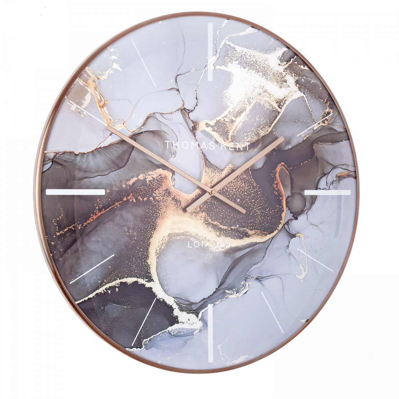 Thomas Kent London. Oyster Grand Wall Clock Copper 26" (66cm) - timeframedclocks