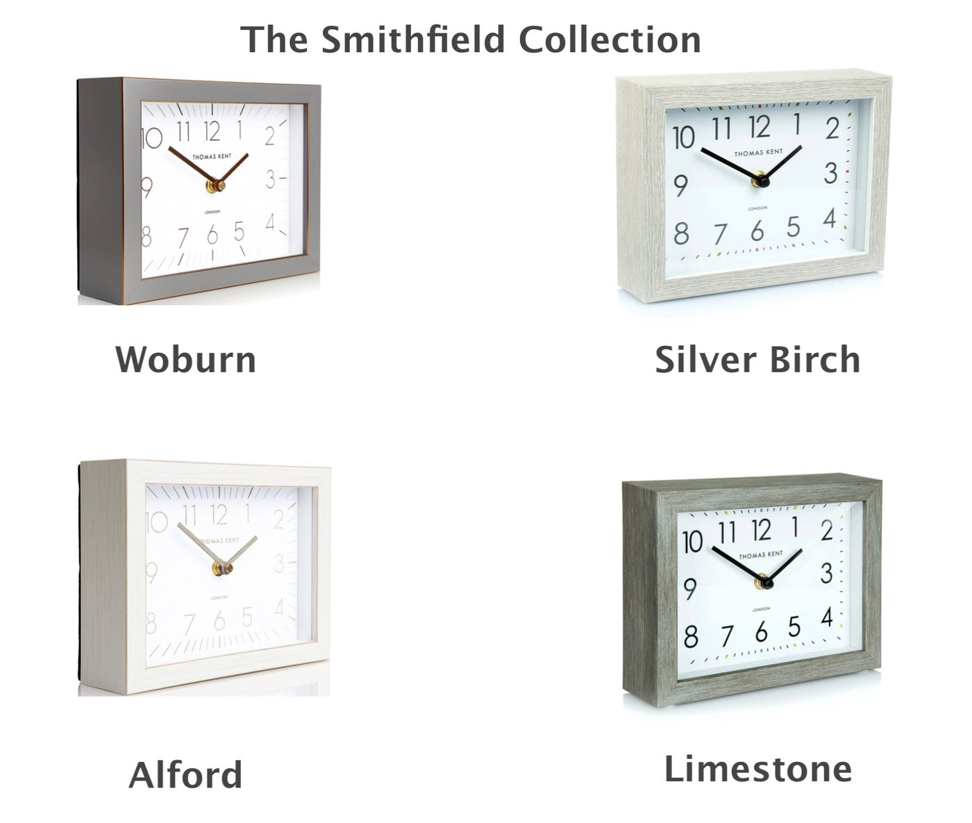 Thomas Kent London. Smithfield Mantel Clock Silver Birch *STOCK DUE LATE DEC* - timeframedclocks