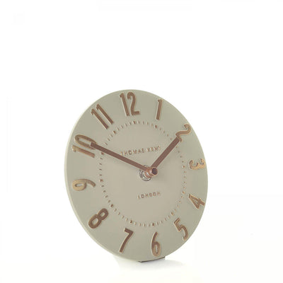 Thomas Kent London. Mulberry Mantel Clock 6" (15cm) Rose Gold - timeframedclocks