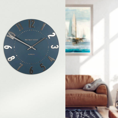 Thomas Kent Mulberry Wall Clock 12" (30 cm) Midnight Blue - timeframedclocks