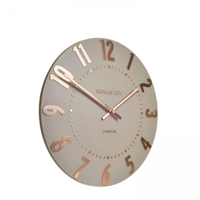 Thomas Kent London. Mulberry Wall Clock 12" (30cm) Rose Gold - timeframedclocks